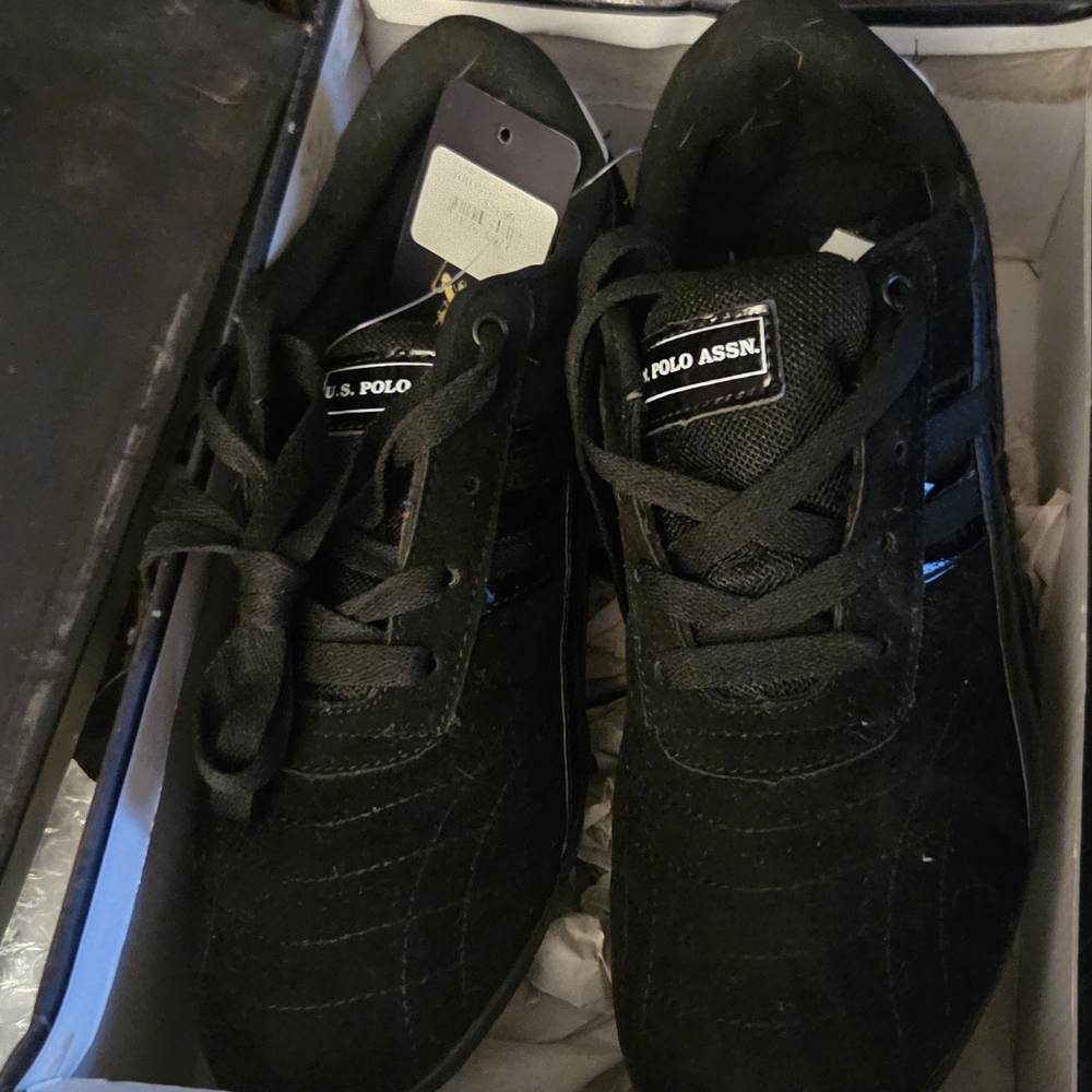 U.S. Polo Assn. Black Low-Top Lace-Up Sneakers